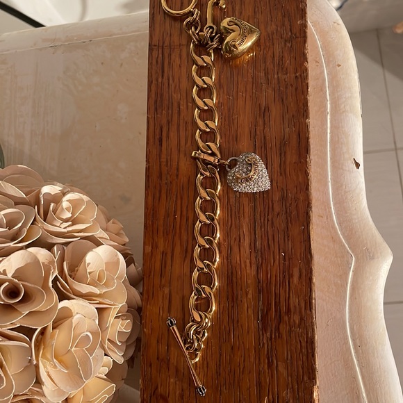 Juicy couture, charm bracelet with a gold and diamond heart - Picture 4 of 5